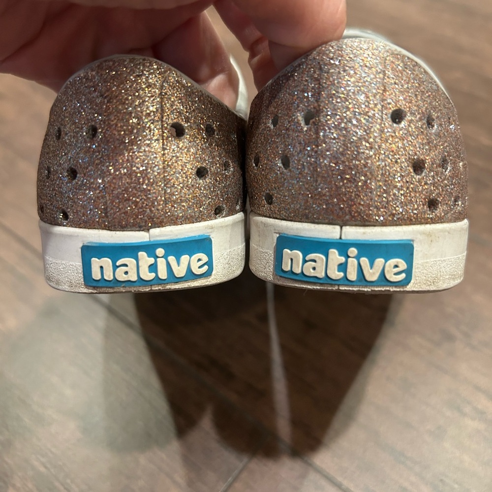 Native Kids' Glittery Bronze Slip-On Shoes - Picture 3 of 4